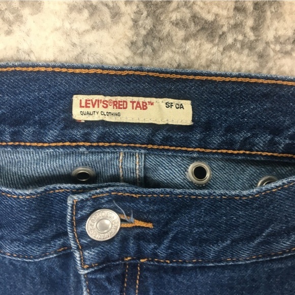 Rare Vintage Levis Red Tab Flare Blue Jeans - Picture 2 of 8